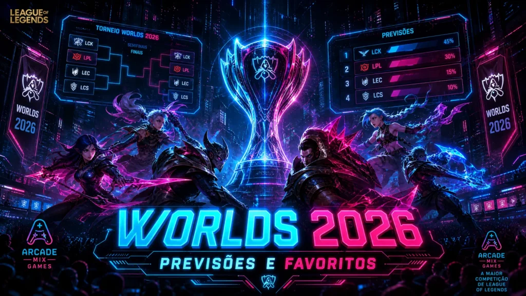 League of Legends Worlds 2026: Previsões e Favoritos
